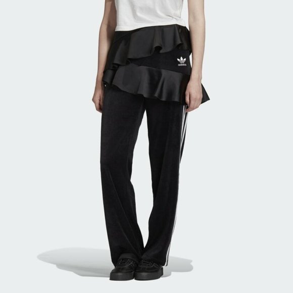 adidas Originals Black Ruffle Track Pants - Picture 1 of 3